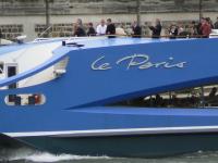 Boat on the Seine river